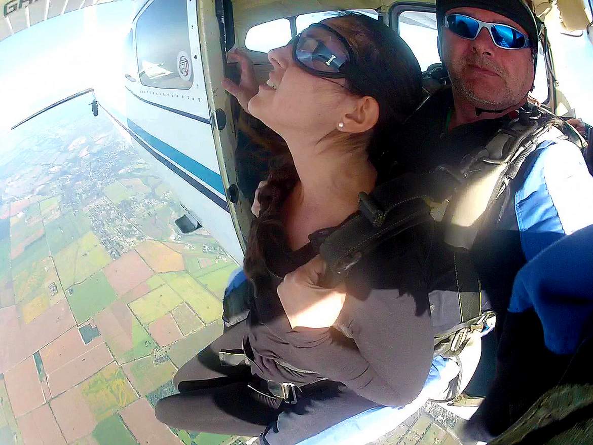 Skydiving near Cordoba. I was so nervous at that moment, waiting to jump...