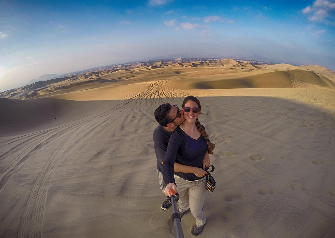 Amazing sand dunes of Huacachina