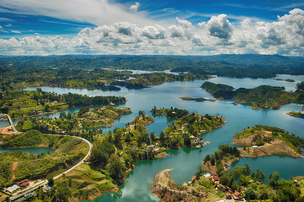 Climb the massive Rock of Guatape to get the best view in Colombia!
