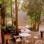 Crazy tropical weather. It's a hot sunny day and suddenly- rain!